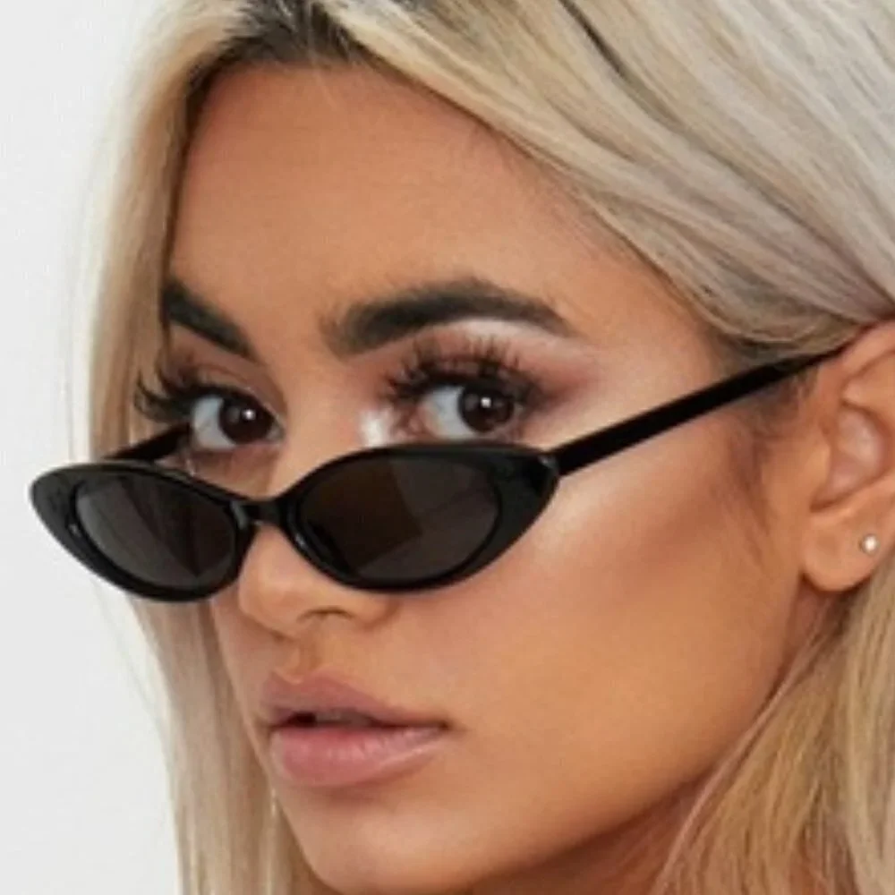 Cat Eye Brown narrow Small Sunglasses